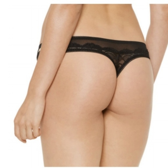 NWT Polka dot black and beige tanga panty by Blush Lingerie - Picture 2 of 4